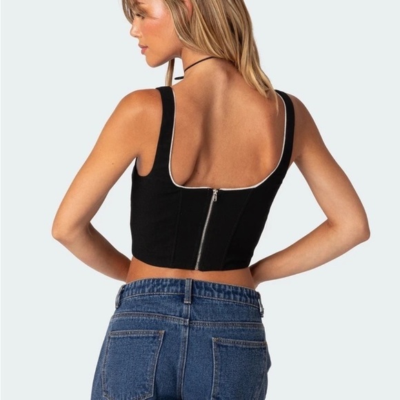 EDIKTED Black Sailor Corset M - Picture 3 of 6